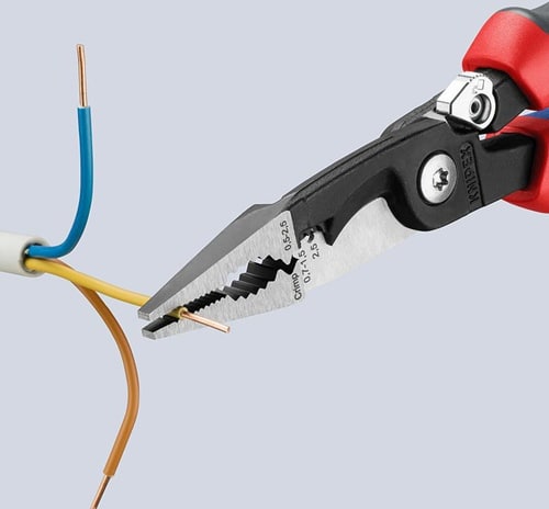 KNIPEX Elektroinstallationszange L.200mm pol.Comfort-Griff m.Öffnungsf.KNIPEX