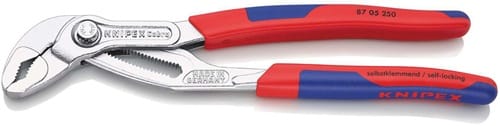 KNIPEX Wasserpumpenzange Cobra® L.250mm Spann-W.46mm verchr.Mehrkomp.-Hülle KNIPEX