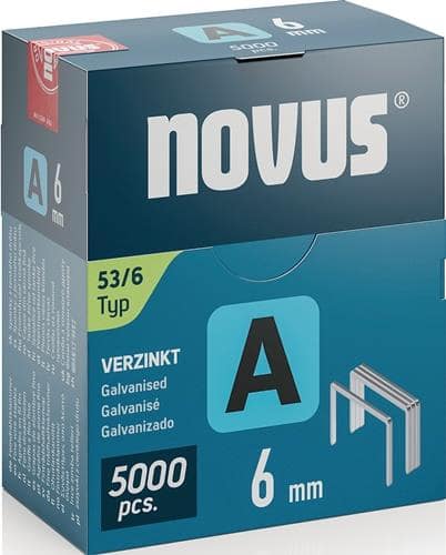 NOVUS Feindrahtklammer A Typ 53 Klammer-B.11,3mm 6mm 0,75mm 5000 St.NOVUS