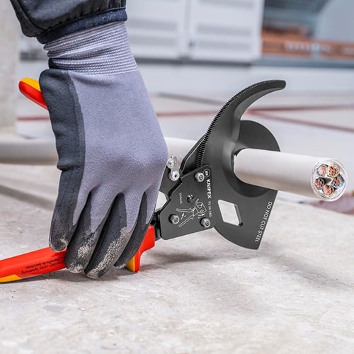KNIPEX Kabelschneider Gesamt-L.280mm max.52 (380 mm²)mm Mehrkomp.-Hüllen VDE KNIPEX