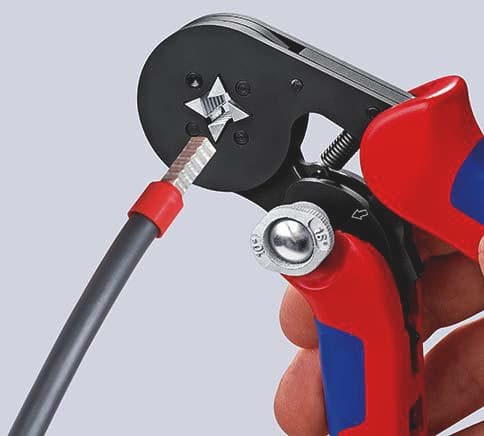 KNIPEX Aderendhülsenzange L.180mm 0,08-10,0+16,0 (AWG 28-5) mm² brün.Mehrkomp.-Hüllen