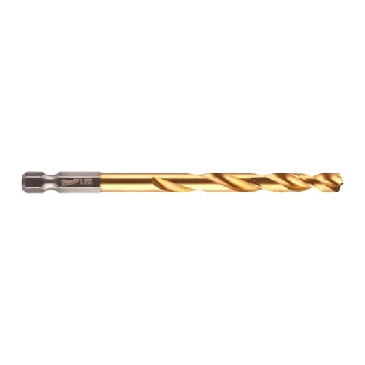 MILWAUKEE 6,5 x 107 mm SHOCKWAVE Metallbohrer HSS-G RED HEX Titan 1/4"