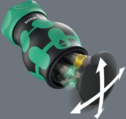 WERA Magazinbithalter KK Stubby Magazin RA 1 6-tlg.BZT Schlitz/PH/TORX® WERA