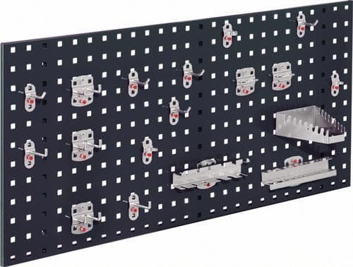 RASTERPLAN Lochplatte B450xL1000mm grau 18 tlg.RASTERPLAN