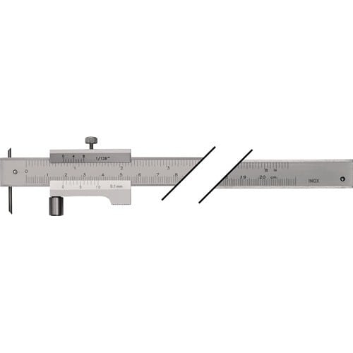 TECWERK Streichmaß 400mm m.Laufrolle TECWERK
