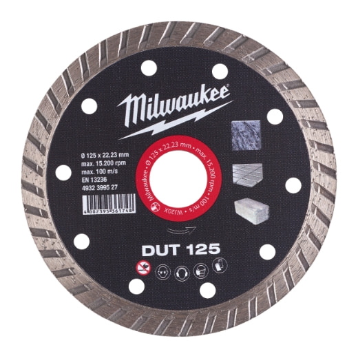 MILWAUKEE Universal geschlossen Diamanttrennscheibe DUT 125 mm
