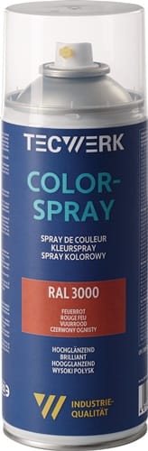 TECWERK Colorspray feuerrot hochglänzend RAL 3000 400ml Spraydose TECWERK