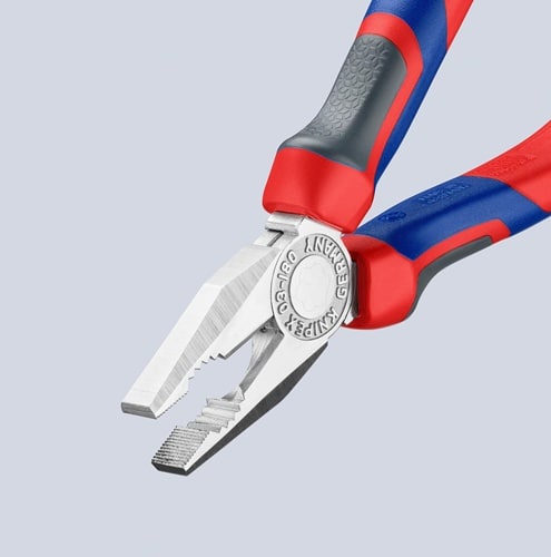 KNIPEX Kombizange L.180mm verchr.Mehrkomp.-Hülle KNIPEX