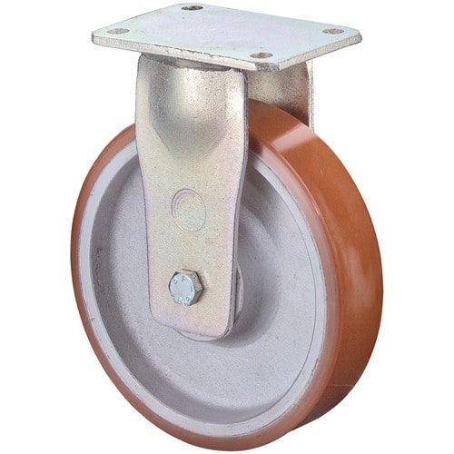 BS ROLLEN Schwerlast-Bockrolle D.250mm Trgf.2200kg Guß-PU Platte L255xB200mm BS ROLLEN