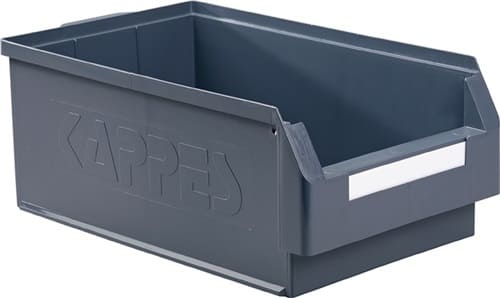 RASTERPLAN Sichtlagerkasten L500xB300xH200mm PE grau RASTERPLAN