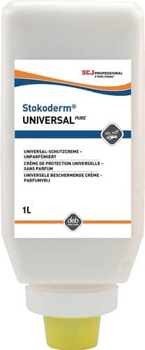 SC JOHNSON PROFESSIONAL Hautschutzcreme Stokoderm Univ.PURE 1l schwach fettend,unparfümiert Softflasche
