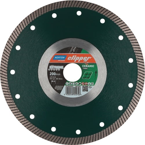 NORTON CLIPPER Diamanttrennscheibe Extreme Ceramic Turbo D200mm Bohr25,4mm 1,4mm NORTON CLIPPER