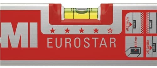Wasserwaage EUROSTAR Aluminium silber ± 0,5mm/m BMI