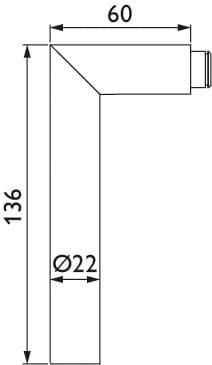 HERMAT Drückerlochteil BASIC 01 1801.22, Messing