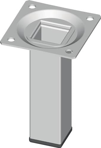 ALFER ELEMENT SYSTEM Möbelfuß weiß 25x25mm H.150mm Platte 4 St./Set ALFER ALUMINIUM