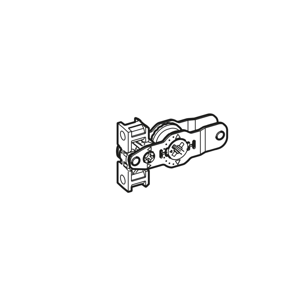 HETTICH AvanTech YOU Frontbefestigung für Zarge, Höhe 77 mm, zum Anschrauben, 9255832