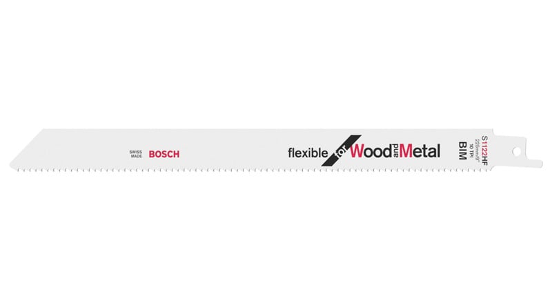 BOSCH Säbelsägeblatt S 1122 HF, Flexible for Wood and Metal, 100er-Pack