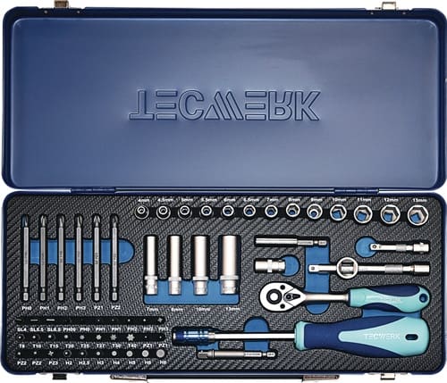 TECWERK Steckschlüsselsatz 61-tlg.1/4 Zoll SW 4-13mm Z.20 6KT TECWERK