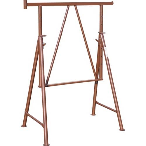 MÜBA Stahlrohr-Gerüstbock,lack.B120xH75cm 75-130cm m.Pfostenhalterung MÜBA