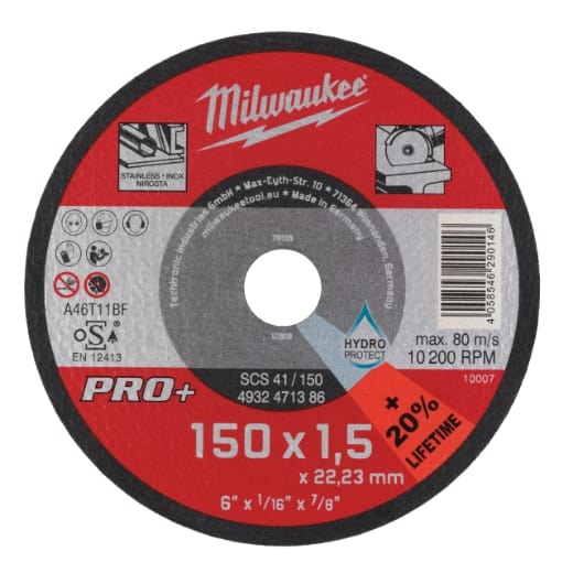 MILWAUKEE SCS41 1 mm Metalltrennscheibe PRO+ 150 mm