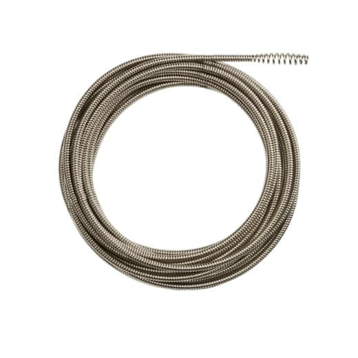 MILWAUKEE 8 mm x 10,5 m mit Keulenkopf Spirale für Akku-Rohrreiniger M18FDCPF