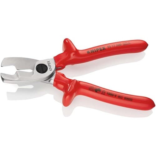KNIPEX Kabelschere L.200mm Kopf verchr.VDE tauchisol.KNIPEX
