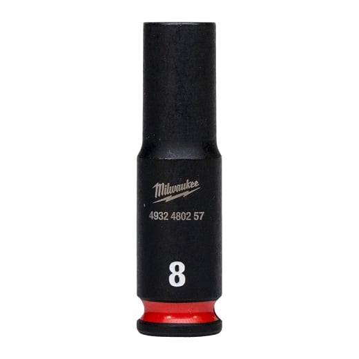 MILWAUKEE 8 x 50 mm SHOCKWAVE Schlagnuss 1/4" lang