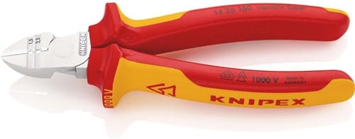 KNIPEX Abisolierseitenschneider L.160mm VDE Mehrkomp.-Hüllen VDE KNIPEX