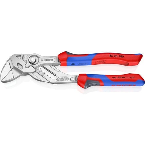 KNIPEX Zangenschlüssel L.180mm Spann-W.40mm verchr.Mehrkomp.-Hülle KNIPEX