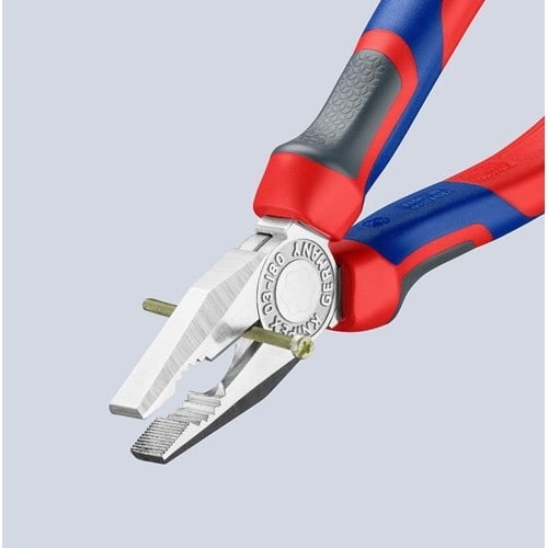 KNIPEX Kombizange L.180mm verchr.Mehrkomp.-Hülle KNIPEX