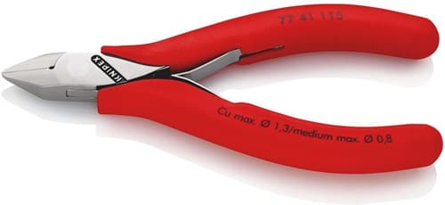 KNIPEX Elektronik-Seitenschneider L.115mm Form 2 Facette nein Ku.-Überzug