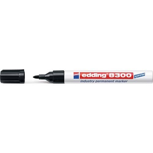 EDDING Industrie-Permanentmarker 8300 schwarz Strich-B.1,5-3mm Rundspitze EDDING