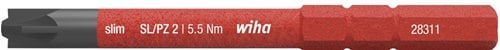 WIHA Wechselkl.SlimBit electric Plus/Minus Schlitz/PZD 2x75mm VDE isol.WIHA