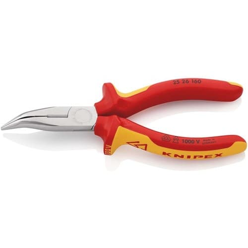 KNIPEX Flachrundzange L.160mm 40Grad gew.VDE Mehrkomp.-Hüllen KNIPEX