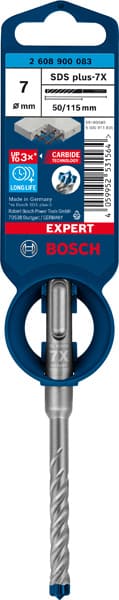 BOSCH EXPERT SDS plus-7X Hammerbohrer, 7 x 50 x 115 mm. Für Bohrhämmer