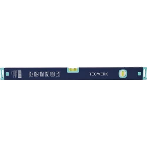 Wasserwaage 120cm Alu.silber Spiegellibelle max.±0,5 mm/m TECWERK