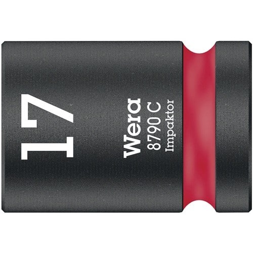 WERA Schlagschraubereinsatz 8790 C Impaktor Außen-6-kant SW17mm 4-kant 1/2Zoll L.38mm