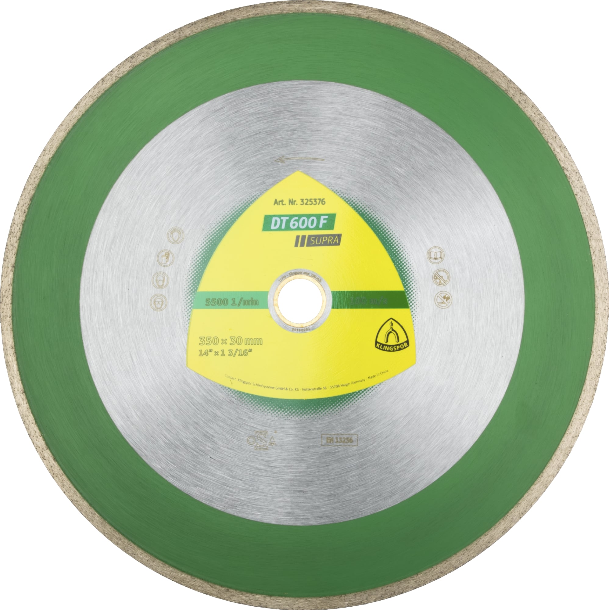 KLINGSPOR Diamanttrennscheibe DT 600 F Supra, 200 x 25,4 / 30