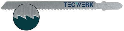 TECWERK Stichsägeblatt Gesamt-L.100mm Zahnt.2,5mm S.1,45mm HCS 25 St./Karte TECWERK