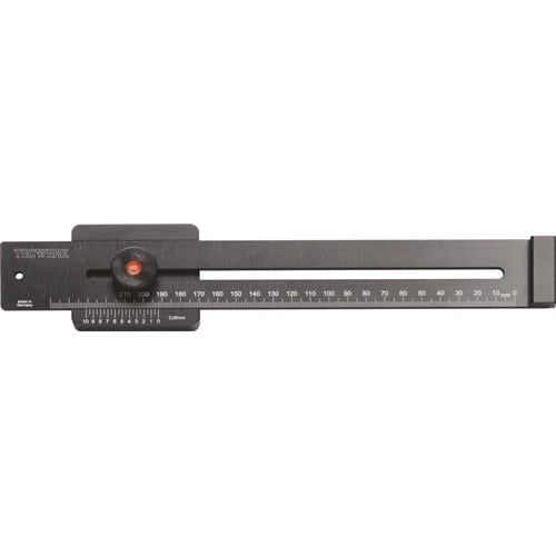 TECWERK Streichmaß 200mm m.flachem Schieber TECWERK