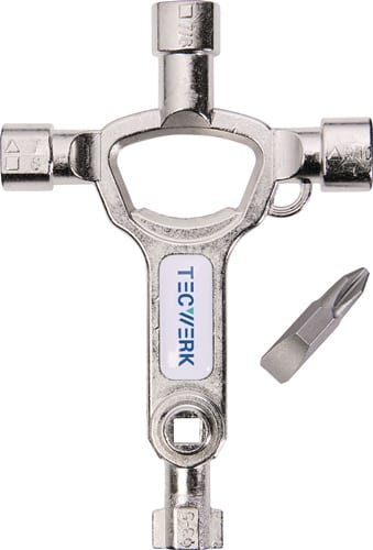 TECWERK Schaltschrankschlüssel 9 Funktionen integr.Flaschenöffner TECWERK