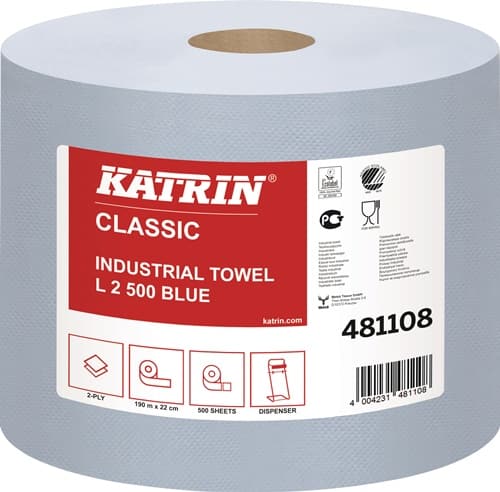 ELOS Putztuchrolle Katrin Classic L 2 L.ca.360 mmxB.ca.220mm blau 2-lag.2 RL/VE ELOS