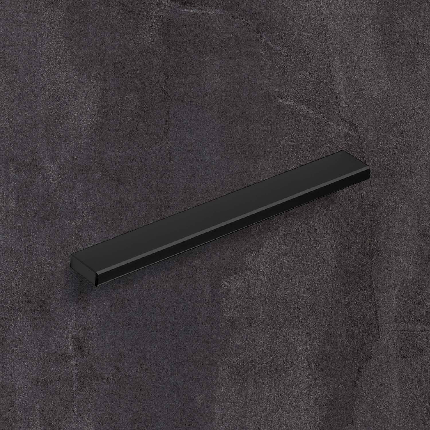 HETTICH Griffleiste Stabia, Bohrabstand 96 mm, L 108 mm, B 8 mm, H 20 mm, Schwarz matt, 9345441