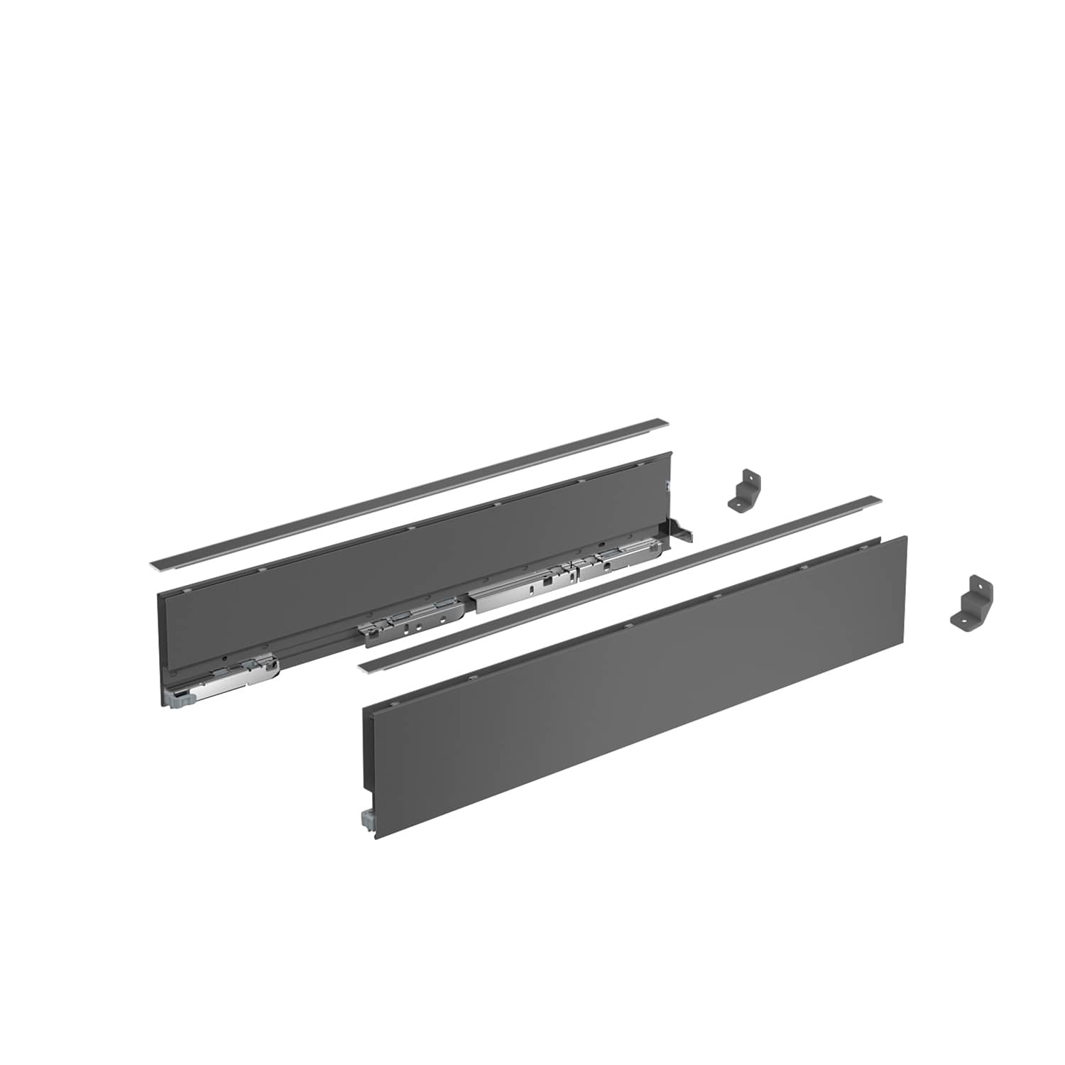 HETTICH AvanTech YOU Set Zarge, Höhe 101 mm x NL 450 mm, anthrazit, links und rechts, 9353425