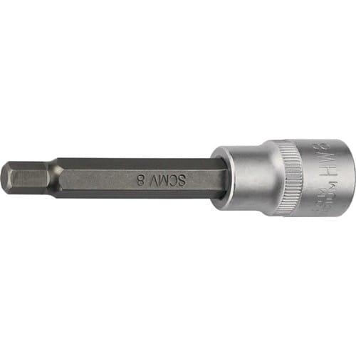 TECWERK Steckschlüsseleinsatz 1/2 Zoll Innen-6-kant SW 10mm L.100mm TECWERK