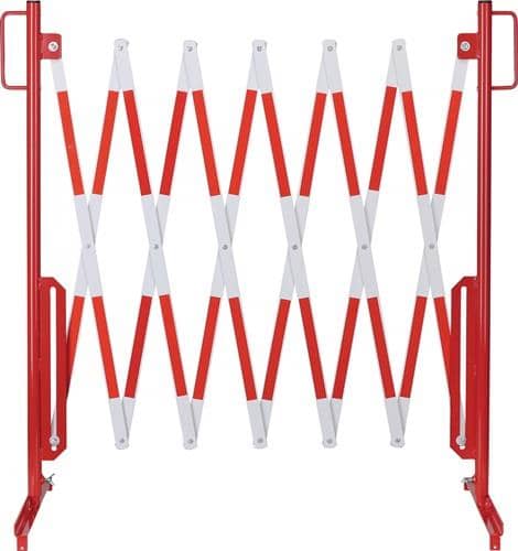 Scherengitter L3600xH1000mm m.Standfuß rot/weiß