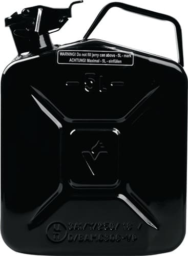 VALPRO Kraftstoffkanister 5l Schwarz RAL 9005 Stahlbl.0,9mm L230xB120xH310mm VALPRO