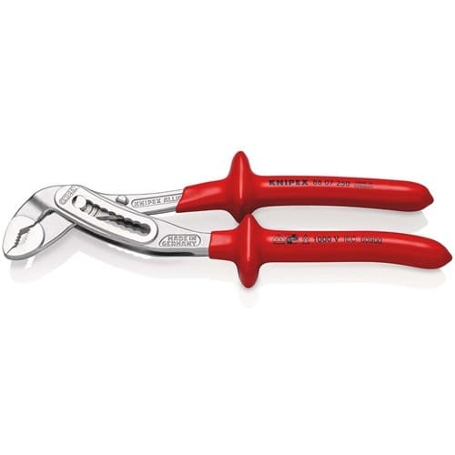 KNIPEX Wasserpumpenzange Alligator® L.250mm Spann-W.46mm verchr.VDE tauchisol.KNIPEX