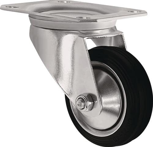 TECWERK Lenkrolle D.100mm Trgf.75kg VG Platte L105xB80mm TECWERK