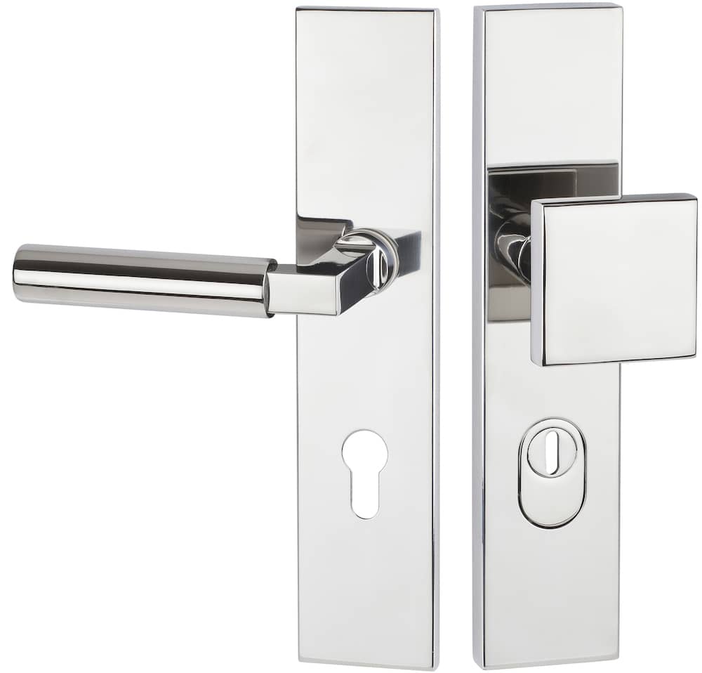 HERMAT Schutz-Wechselgarnitur mit Langschild INFINITY CLASSIC 1832/2094.KS/3132, Edelstahl